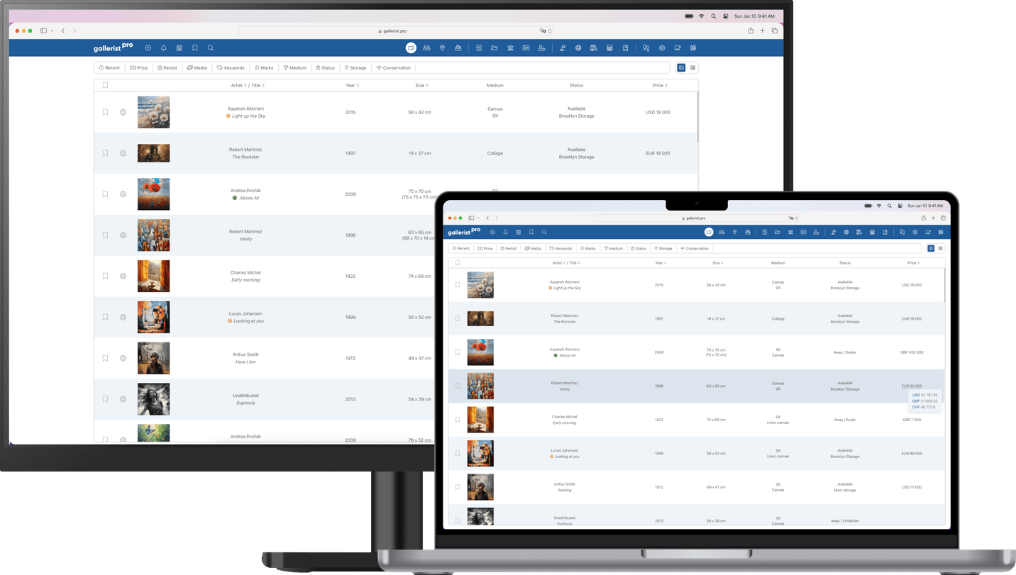 gallerist.pro - pc and mac
