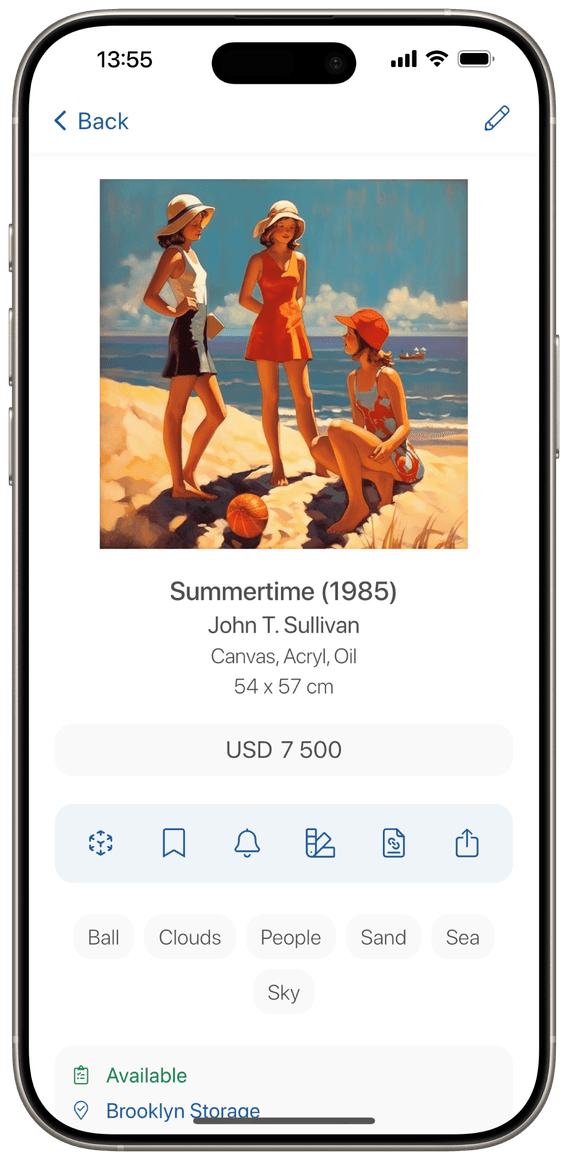 App gallerist.pro - artwork