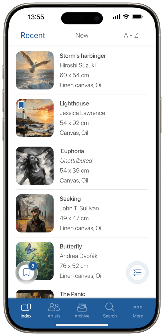 App gallerist.pro - index