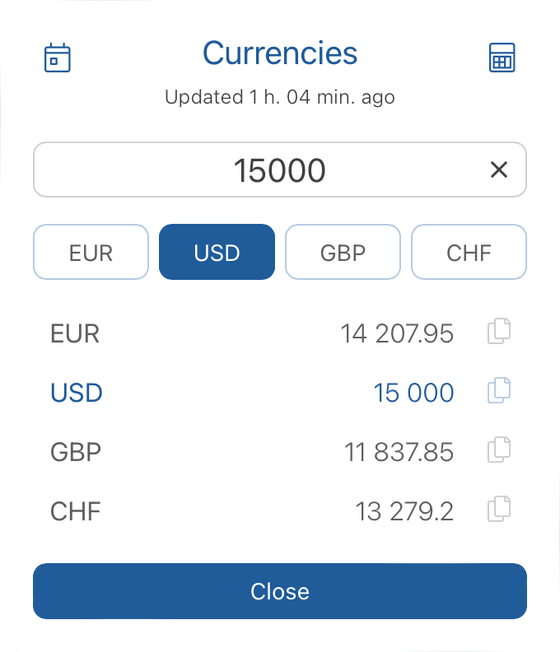 gallerist.pro - currencies