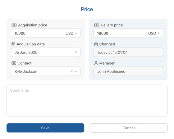 gallerist.pro - price