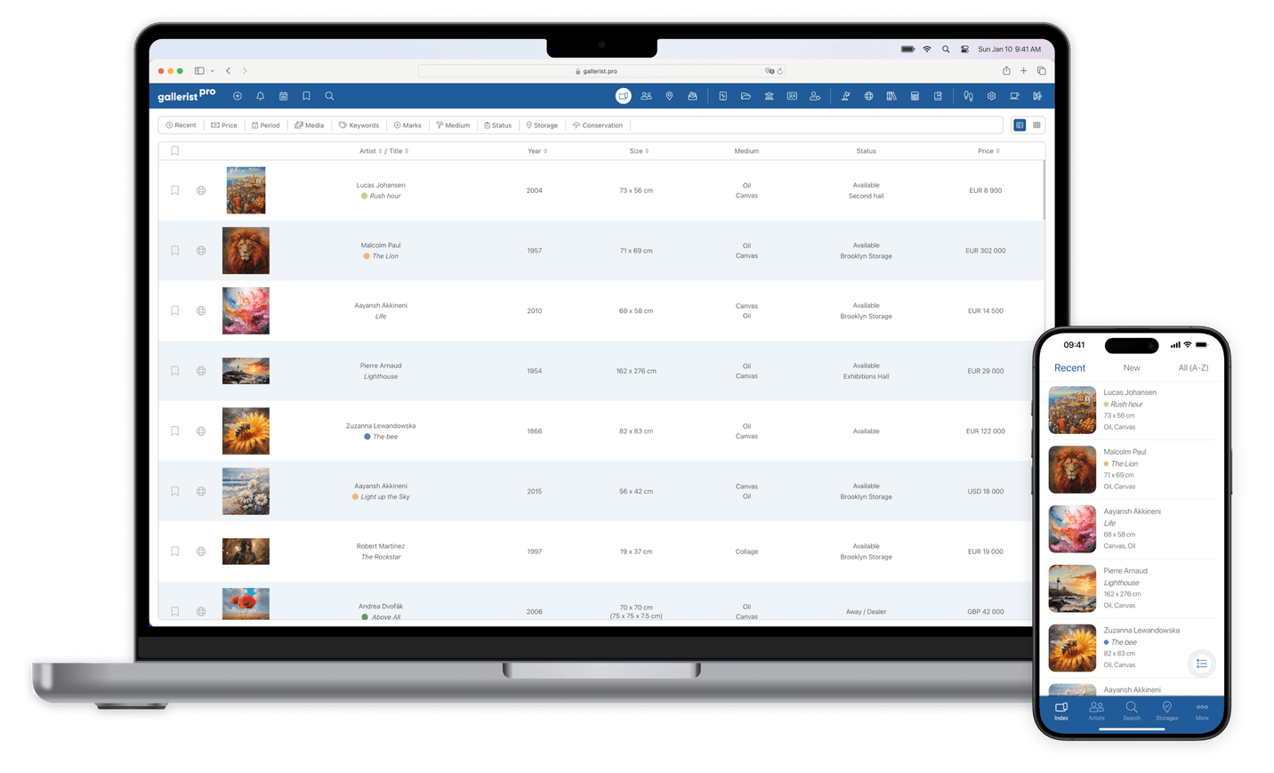 gallerist.pro - sync